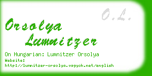 orsolya lumnitzer business card